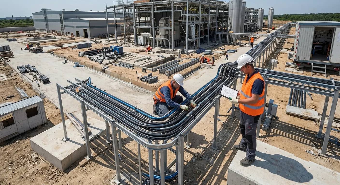 Temsili şantiye elektrik çalışması